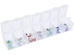 Nail Art Decoration Shaped Stones, 7 Colours x 24 Stones