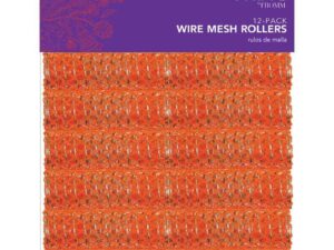 Diane Plastic Wire Mesh Rollers – 22mm, Orange, 16/Pack