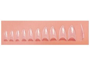 Sina Stiletto Clear Nail Tips, 10 Sizes 500/Pack