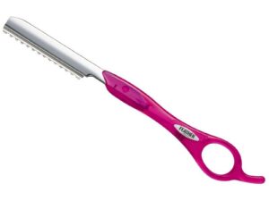 Feather Styling Razor, Fuchsia Handle with Guard