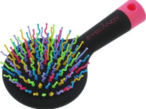 Detangling Brush with Wavy Rainbow Bristles
