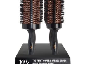 Fromm Thermal Round Copper Brush Display: 6 Brushes & Stand