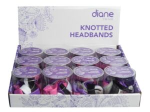 Diane Knotted Headbands, Assorted Colours, 12 Pieces