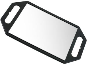 Mirror Rectangular, Black, 2 Handle, 22 x 30cm
