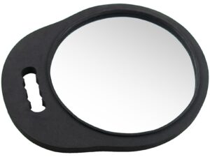 Mirror Round Foam Frame, Black, 25cm