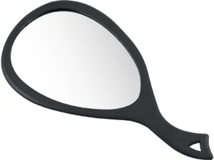 Mirror Oval, Black, 30 x 21cm