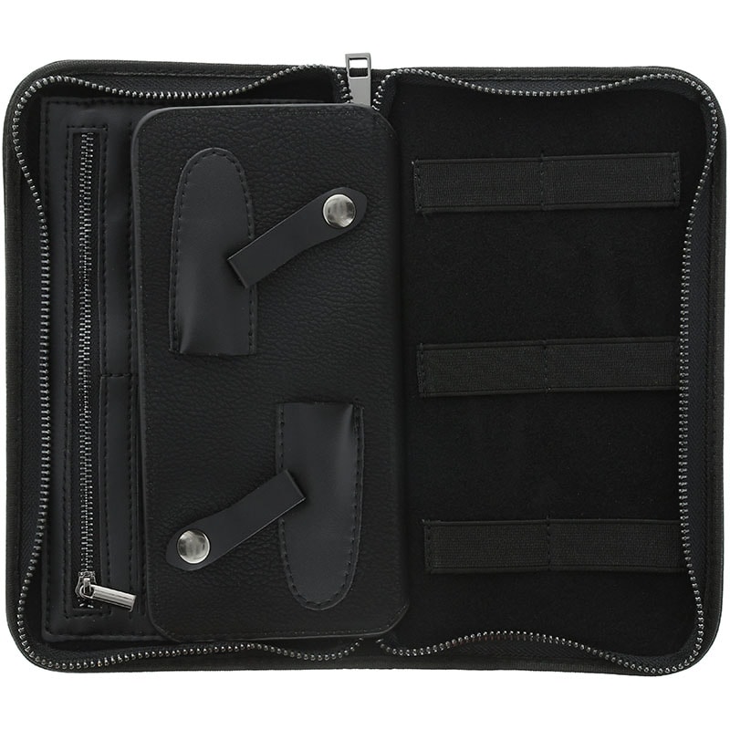 Scissor Bag with Square Rivets, Black, Empty - Image 4
