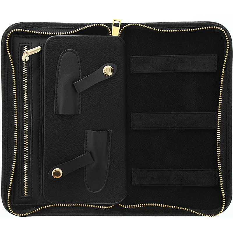 Scissor Bag with Small Rivets, Black, Empty - Image 3