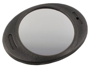 Mirror, Black Rubberised, Oval
