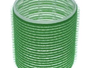 Cling Hook & Loop Hair Perm Curlers – 60mm, Green, 6/Pack