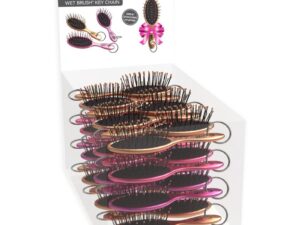 WetBrush Keychain Satin Display: 25 Brushes, Assorted Colours