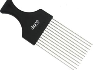 Diane XL Steel Lift Comb with Metal Pins, Black