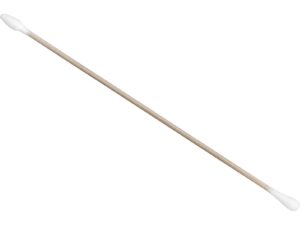 Qosmedix Disposable Swab Wooden Cotton Ear Buds, 152mm, 100/Pack