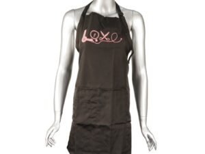 Apron Black with Pink Love Design