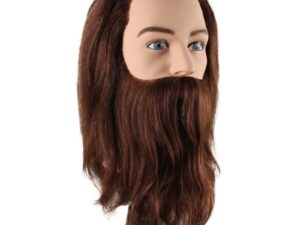 Mannequin Head with Long Male Hair & Beard
