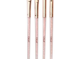 Cala Rose Quartz Shimmer Eye Essentials Brush Kit, 4/Pack
