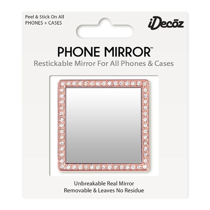Phone Mirror Crystal Restickable for All Phones & Cases Display: 24 Pieces & Stand - Image 4