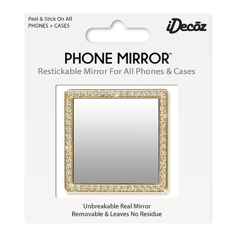 Phone Mirror Crystal Restickable for All Phones & Cases Display: 24 Pieces & Stand - Image 6