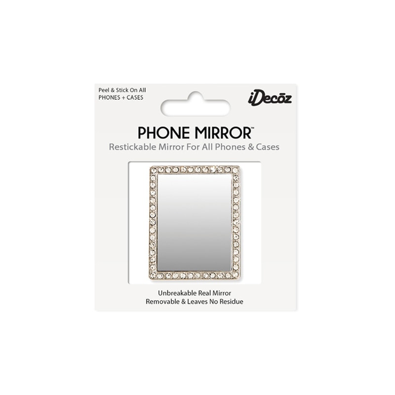 Phone Mirror Crystal Restickable for All Phones & Cases Display: 24 Pieces & Stand - Image 3