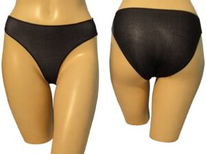 Disposable Stretch Bikini 100% Nylon Black, 20/Pack