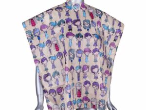 Kids Cape Beige with Girlie Pattern, Studs
