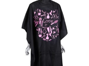 Salon Cape Black & Pink Love & Salon Tools, Studs