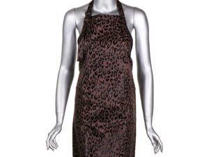 Apron Brown & Black Leopard Pattern