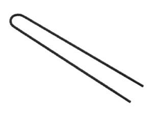 555 Waved Ripple Hair Pins – 50mm, Black, 250g