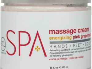 BCL Spa Energizing Pink Grapefruit Massage Cream, 473ml