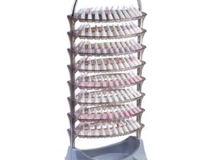 Nail Polish & Manicure Trolley, 8 Shelves for 176 Bottles, Empty