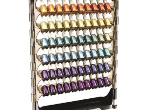 Nail Polish Wall Organiser, 6 Shelves for 60 Bottles, Empty