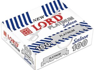 Lord Saloon Platinum Stainless Steel Half Blades, 100/Pack