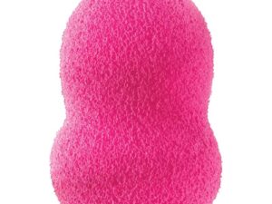 Qosmedix Facial Gentle Exfoliating Oblong Latex-Free Sponge, Hot Pink