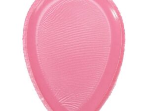 Qosmedix Teardrop Silicone Make-Up Applicator with Flocked Back, Pink