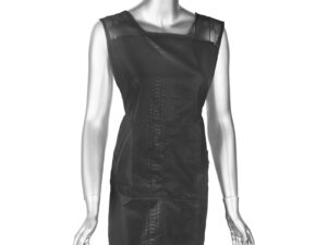 Pinafore Black Snake Skin with Mesh
