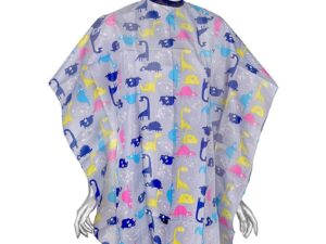 Kids Cape Grey with Dinosaurs, Studs