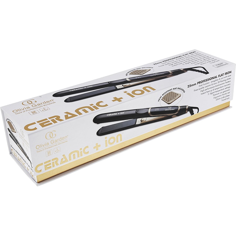 Olivia Garden Ceramic & Ion High Performance Iron, 235˚C, 25mm & Free Gifts Promotion - Image 3