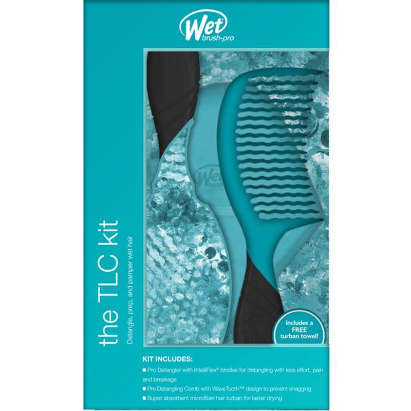 WetBrush Pro Detangler TLC Kit with Turban, Brush, Comb & Towel - Image 3