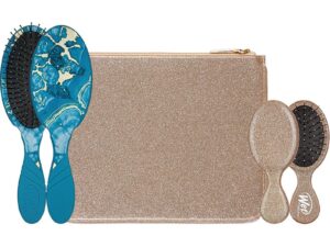 WetBrush Glitter & Go Detangling Kit with Pouch, 2 Brushes & Case