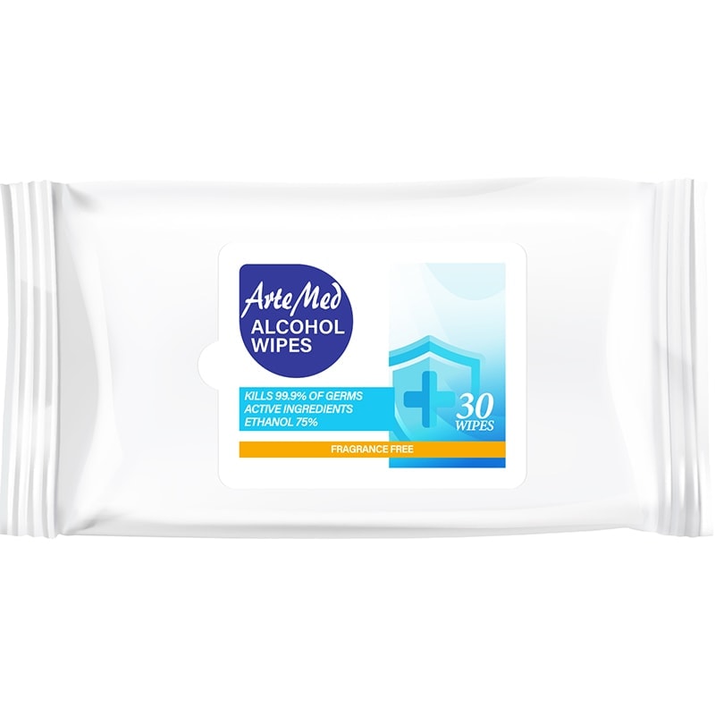 Sanitizing Alcohol Wipes, 30/Pack