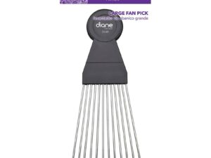Diane Steel Fan Pick Comb, Black, 7.5 inch