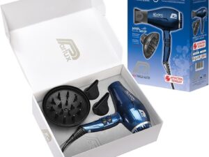 Parlux Hair Dryer Alyon Air Ionizer Tech 2250 Watt Night Blue & Magic Sense Diffuser Set