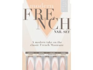 Salon Perfect Modern French Nail Set White French Tips, 24/Pack