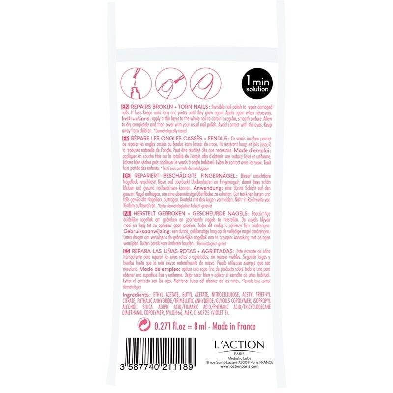 L’Action Paris Quick Fix Nail Repairer, 8ml - Image 3