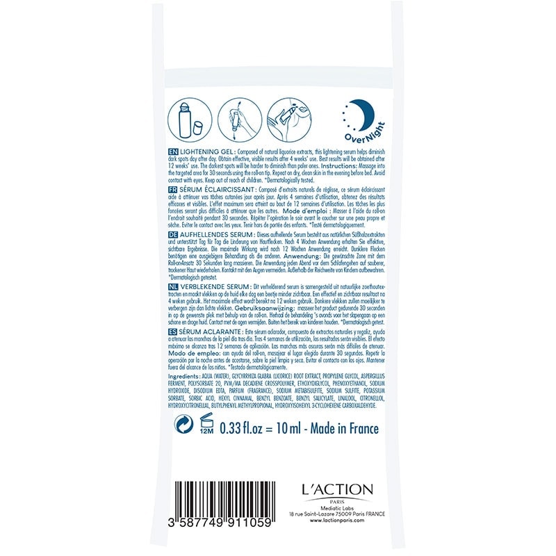 L’Action Paris Dark Spots Lightening Gel, 10ml - Image 3