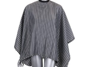 Kids Cape Grey & White Stripes, Studs
