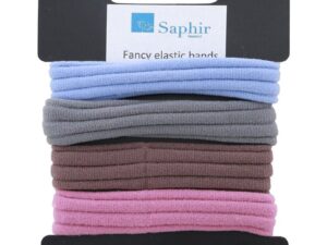 Saphir Large Assorted Pastel Hairbands, 4/Pack