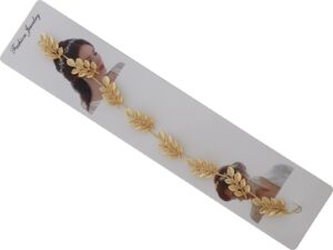 Bridal Headpiece Gold Leaf, 28cm