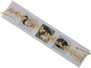 Bridal Headpiece Gold Leaf & Pearl with Pin