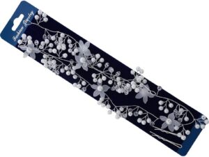 Bridal Headpiece Large Flowers with Hair Pin, 75cm